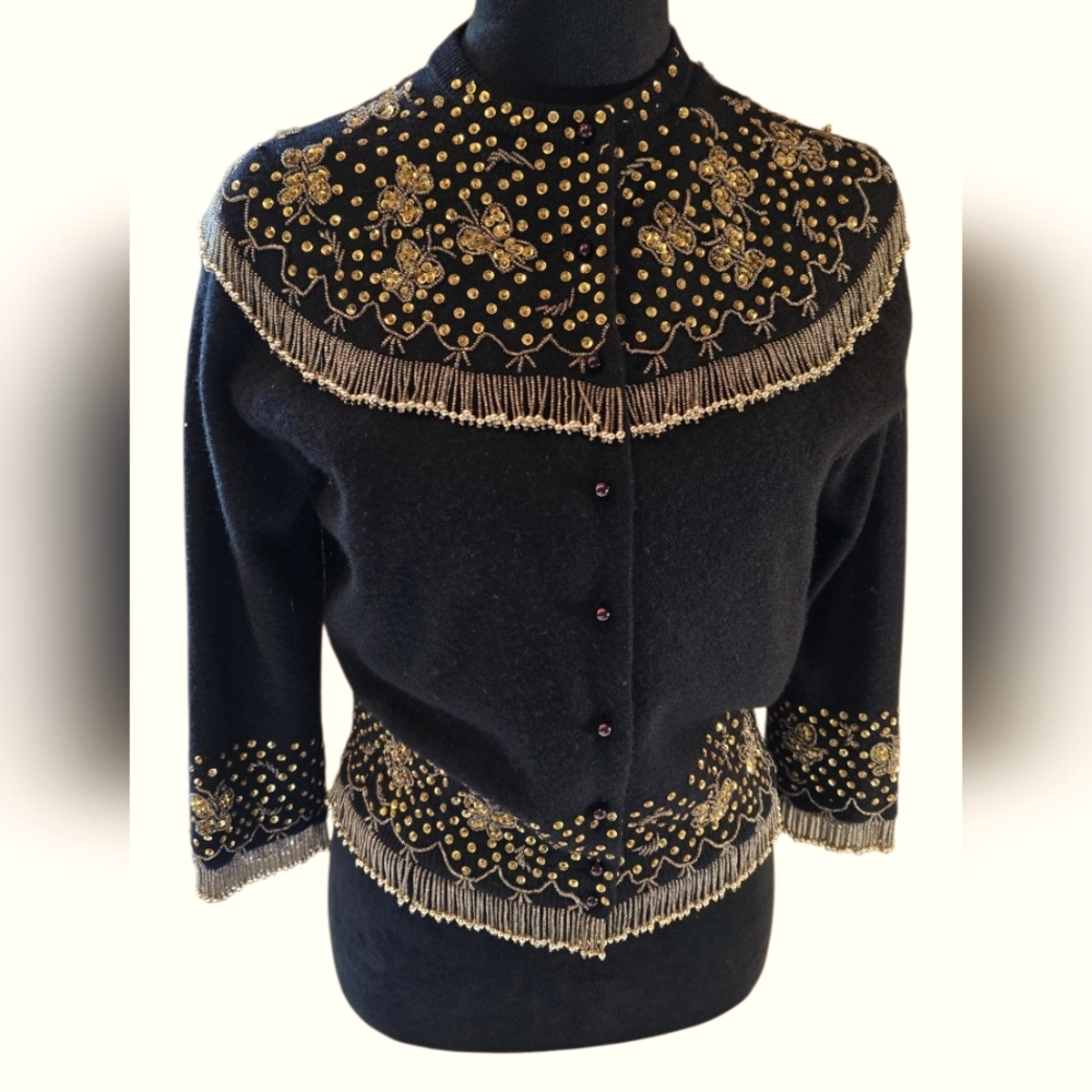 Banno's Lambs Wool Angola Beaded Sweater